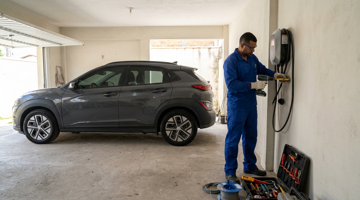 Instalacao de carregador de carro eletrico em Barueri‑SP
