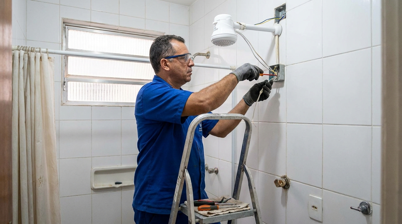 Instalacao de chuveiro eletrico em Barueri‑SP